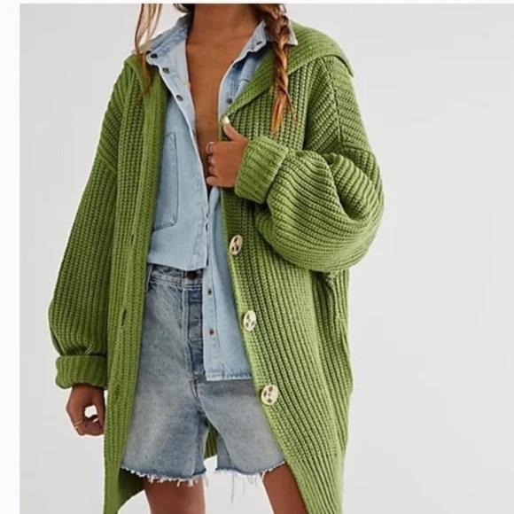 Free People Swim Too Deep Cardi Sweater Large
